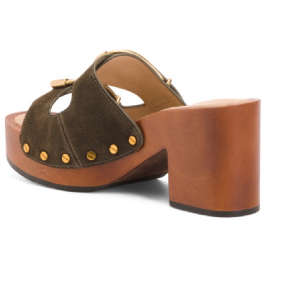 🔖 VERONICA BEARD Halifax Clog Sandal Olive - Picture 2 of 2